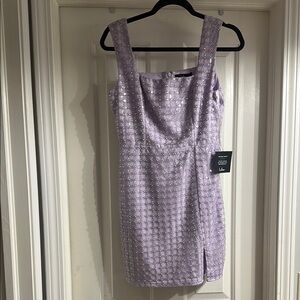 Lulu's Purple Sheath Mini Dress Square Neck Cocktail